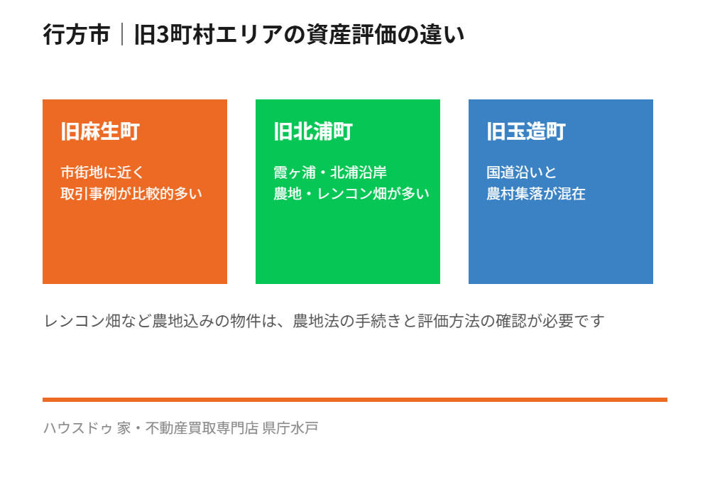 行方市の離婚に伴う財産分与｜旧麻生町・北浦町・玉造町の資産評価比較｜ハウスドゥ 家・不動産買取専門店 県庁水戸